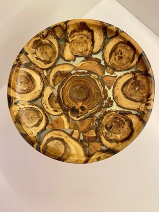 Alzata in resina e legno Artigianale Nuova