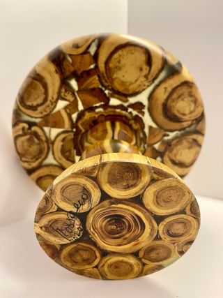 Alzata in resina e legno Artigianale Nuova