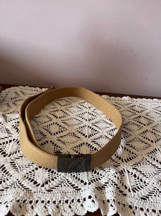 Cintura Tela Beige - Fibbia Regolabile