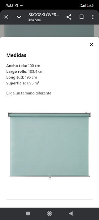 Estor SKOGSKLÖVER Ikea 100x195cm