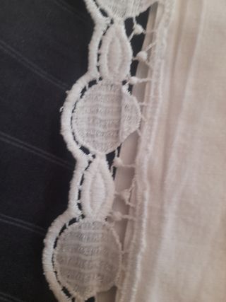 Sábana algodón blanca- Bordada