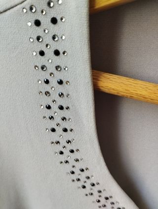 Blusa pedrería elegante Vestilinea manga larga