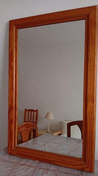 Espejo madera marrón