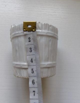 4 Mini jardineras blancas cerámica