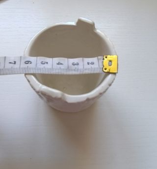 4 Mini jardineras blancas cerámica