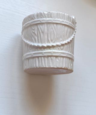 4 Mini jardineras blancas cerámica