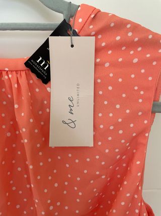 Vestido midi lunares rosa mrce & me unlomited