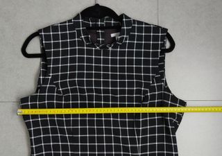 Vestido H&M cuadrille blanco y negro - Talla XL