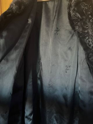 Abrigo Astracán Negro Auténtico