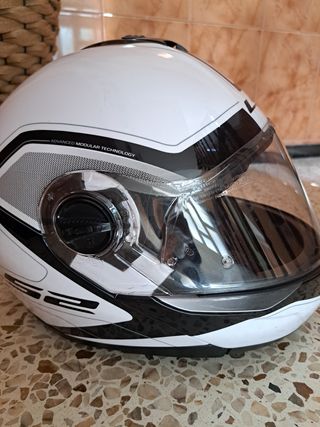 Casco moto LS2 modular blanco
