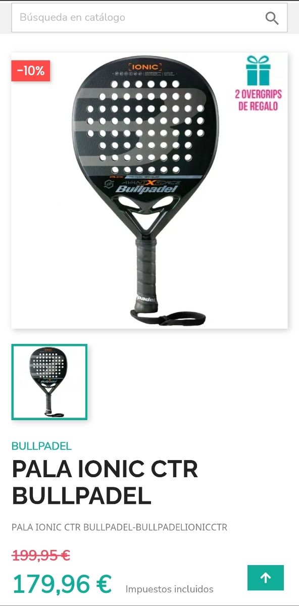 Pala pádel Bullpadel Ionic Ctrl