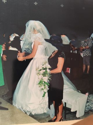 Vestido novia blanco usado