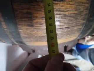 Barrica vino antigua - soporte madera