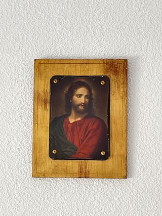 Cuadro Jesús madera dorado