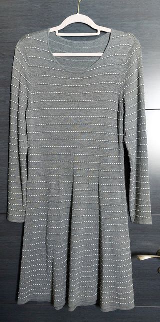 Vestido gris mujer