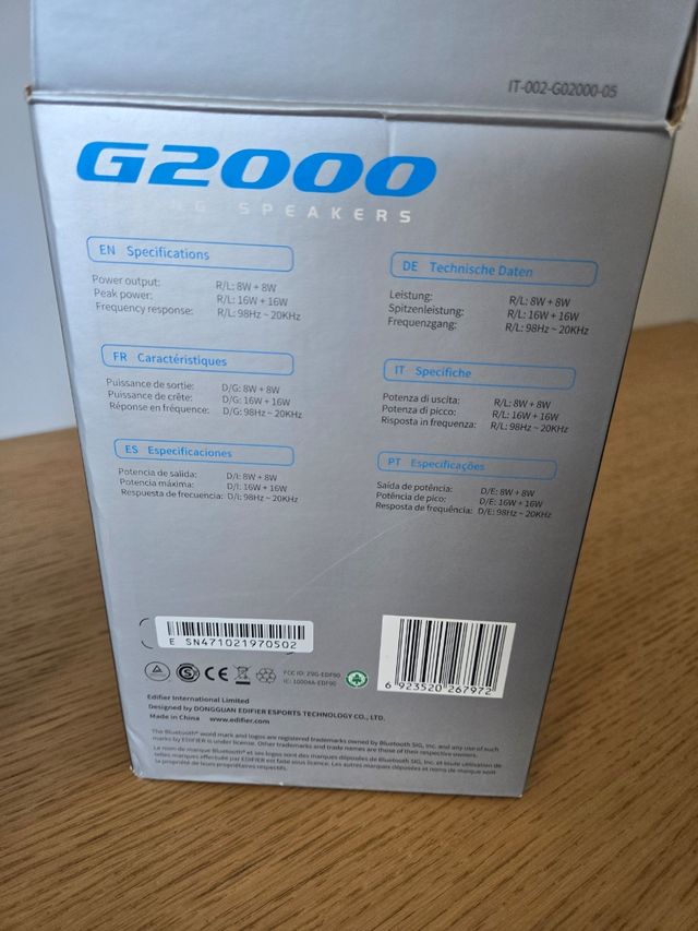 Altavoces gamer. Edifier G2000.