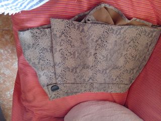 Falda pantalón beige y marrón