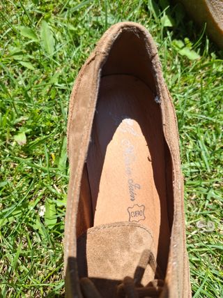 Zapatos cuña mujer ante marrón María Jaén