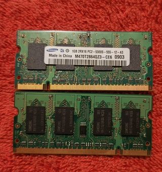 2x Memorias Samsung DDR2 1GB