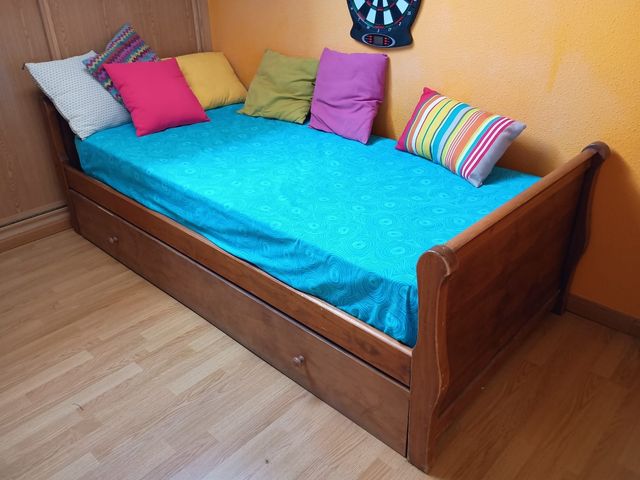 Cama nido madera - 2 colchones