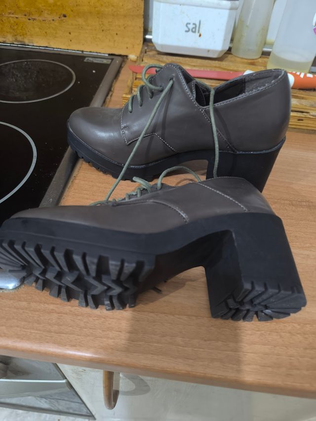 Zapatos tacón ancho  mujer talla 38