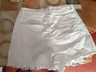 Shorts vaqueros blancos - Talla L