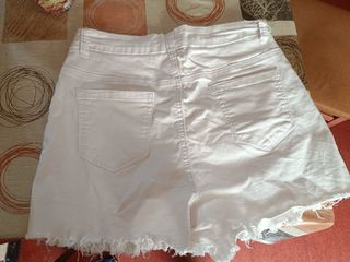 Shorts vaqueros blancos - Talla L