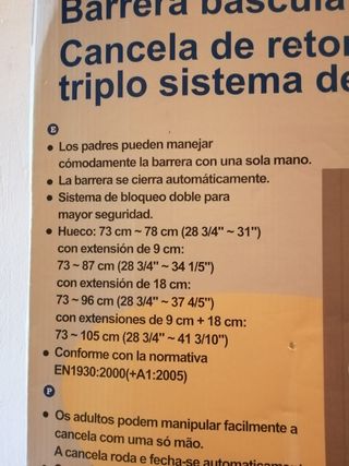 Barrera seguridad bebé escalera o para mascotas 