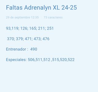 Adrenalyn XL 24-25: Cromos