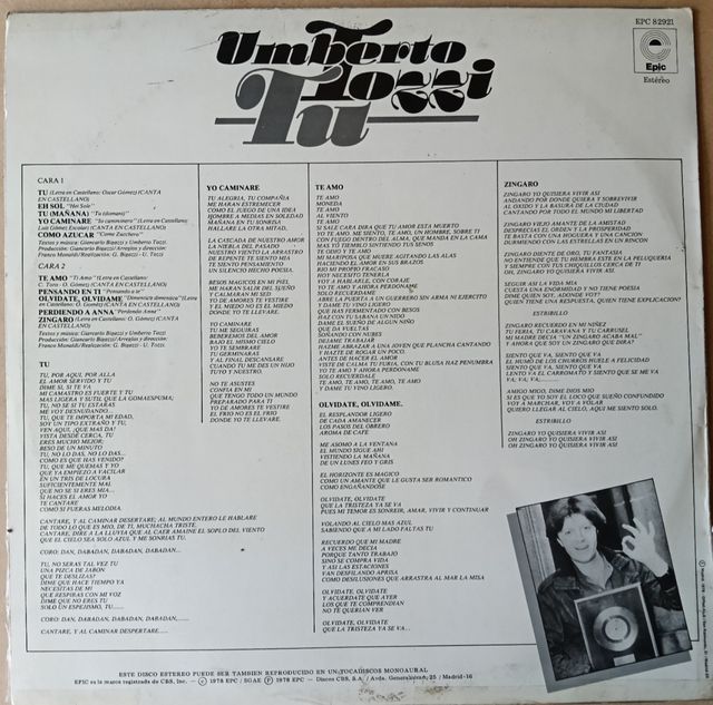 Umberto Tozzi - Tú LP (1978)