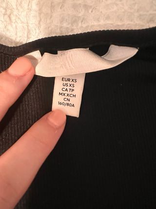 Top negro H&M XS - manga larga