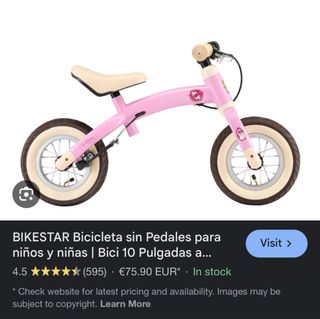 BIKESTAR Bicicleta sin Pedales 