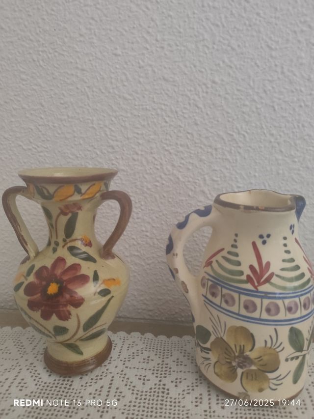 Jarrones antiguos pintados a mano