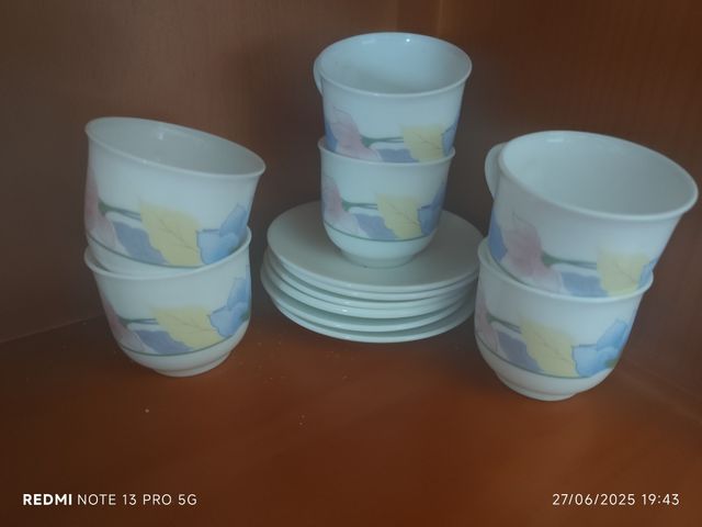 Juego de café porcelana - 6 tazas