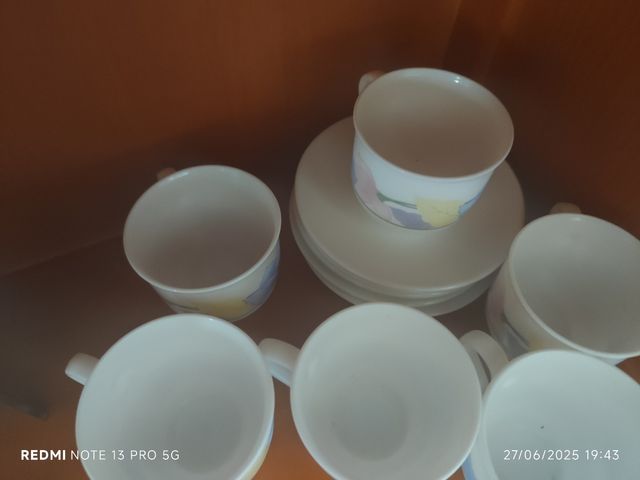 Juego de café porcelana - 6 tazas