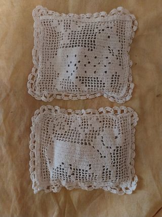 2 Cuscini Lavanda Pizzo Antico