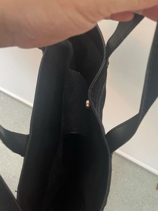 Bolso Zara negro serraje