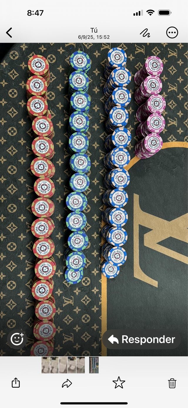 Mesa Poker profesional (2,75m) 10 sillas y fichas.