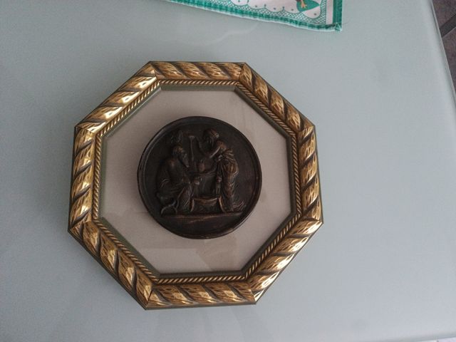 2 Cuadros escayola, madera - Decoración