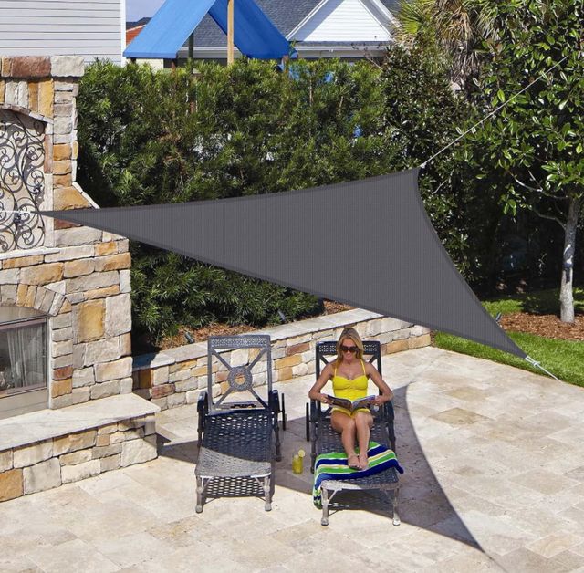 Toldo vela triangular Beige o Gris