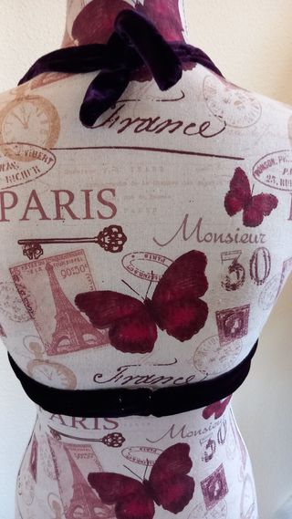 Sujetador danza oriental morado forrado a mano