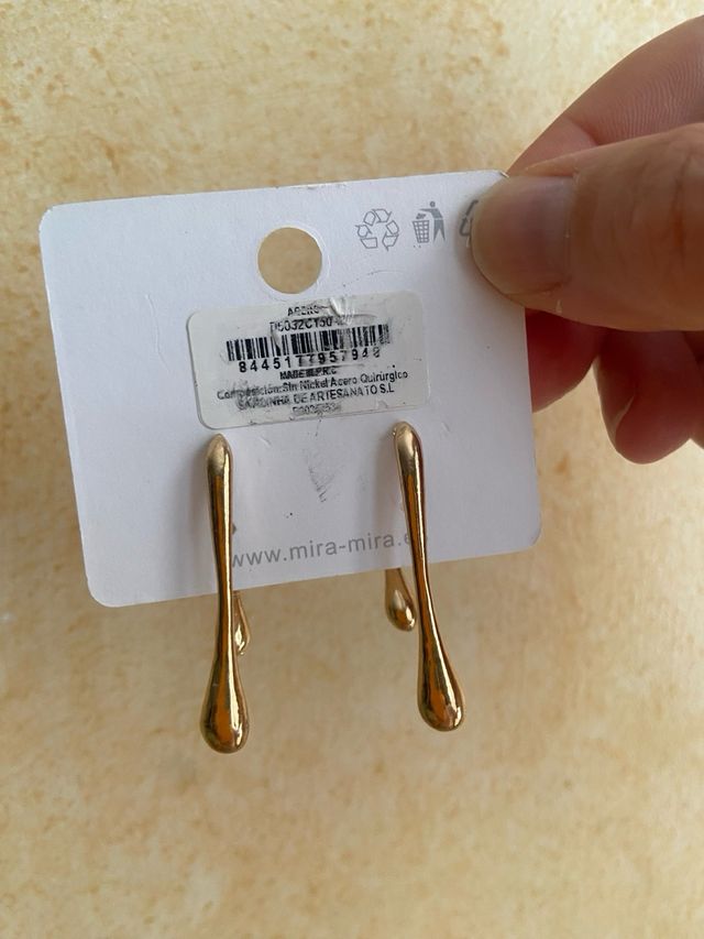 Pendientes Mira-mira , acero inoxidable