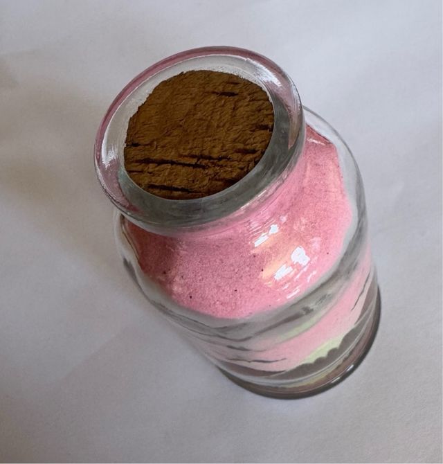 Bottiglia artigianale con sabbia colorata 