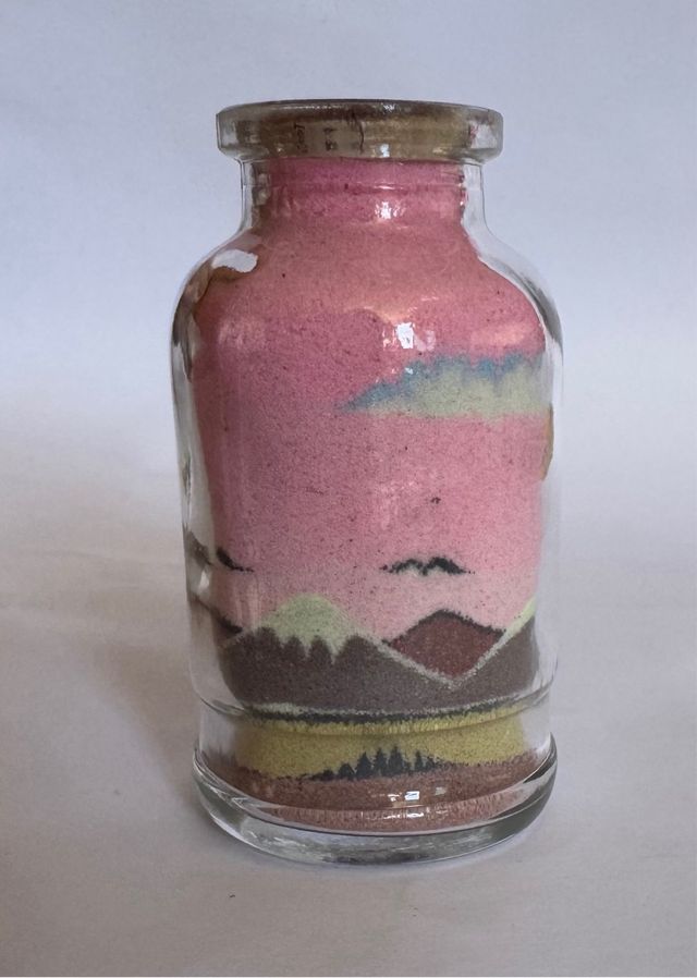 Bottiglia artigianale con sabbia colorata 