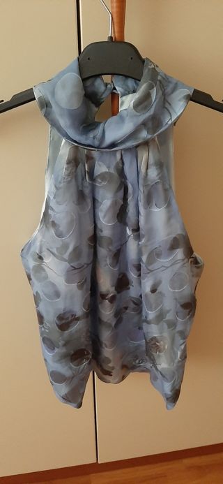 Top estivo donna blu