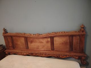 Cabecero madera cama 135cm estilo antiguo