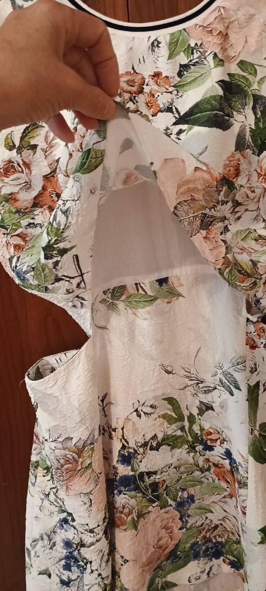 Vestito floreale taglia M IT viscosa/cotone/seta