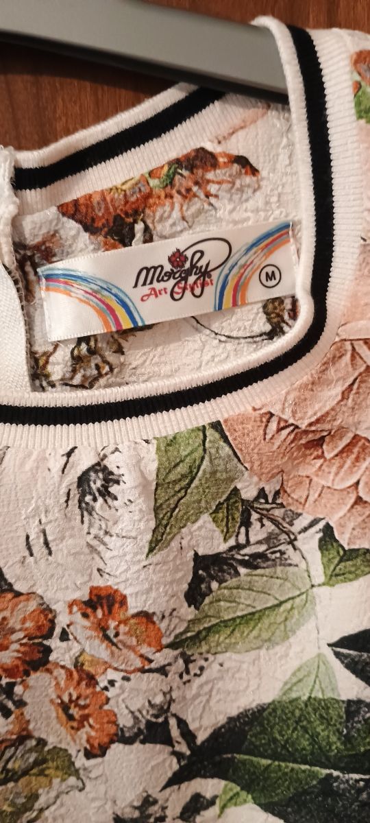 Vestito floreale taglia M IT viscosa/cotone/seta