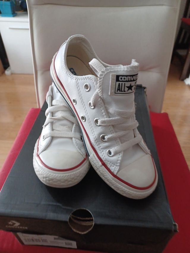 Zapatillas comverse blancas cuero # 31.5