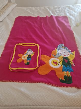 Manta bebé niña, rosa, con estuche
95x80cm